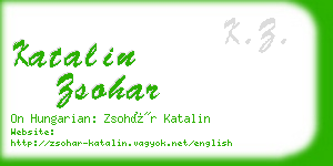 katalin zsohar business card